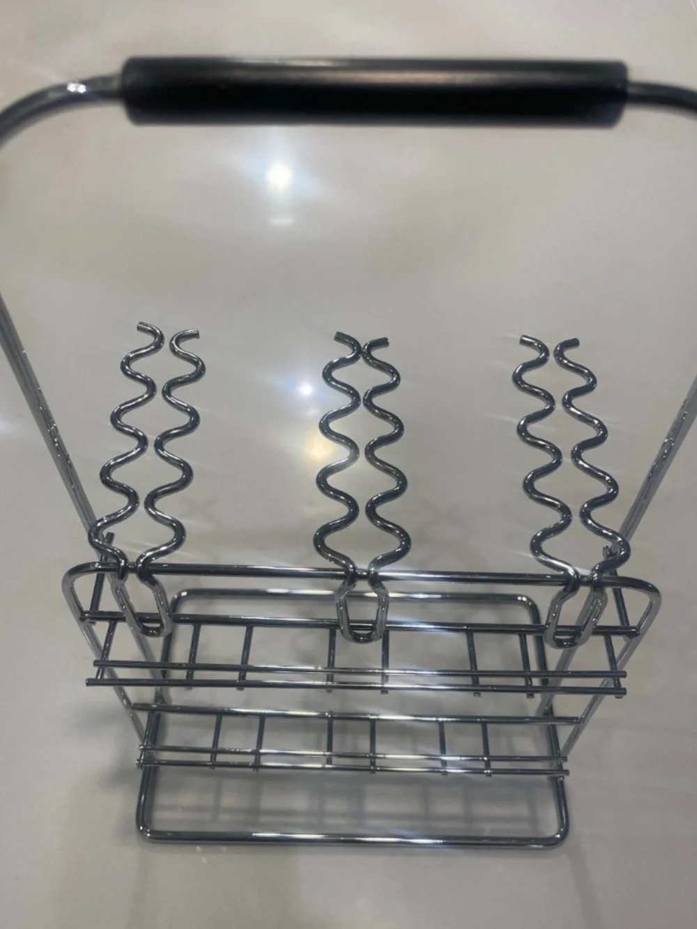 Cambridge Standing Flatware Silverware Utensil Rack Holder Silver
